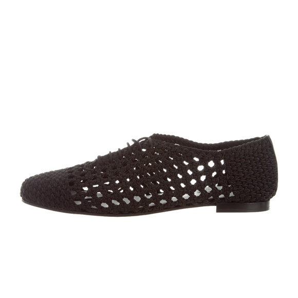 Repetto Shoes - Repetto Black Crochet Lace-Up Flat